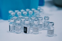 Close-up of temperature-controlled packaging for vaccines ready for transport.