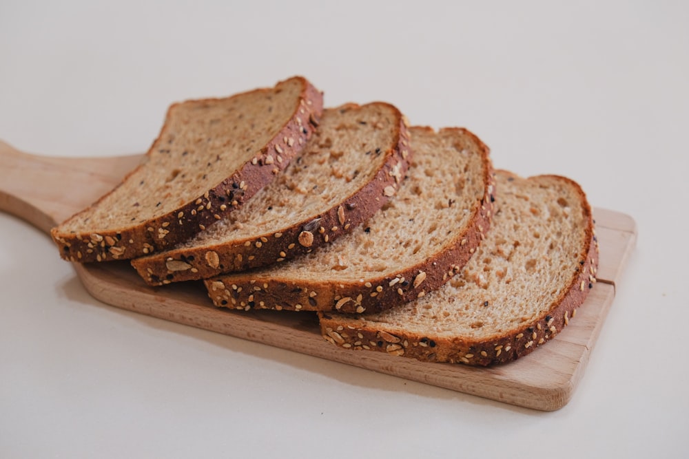 brown bread on white plate
