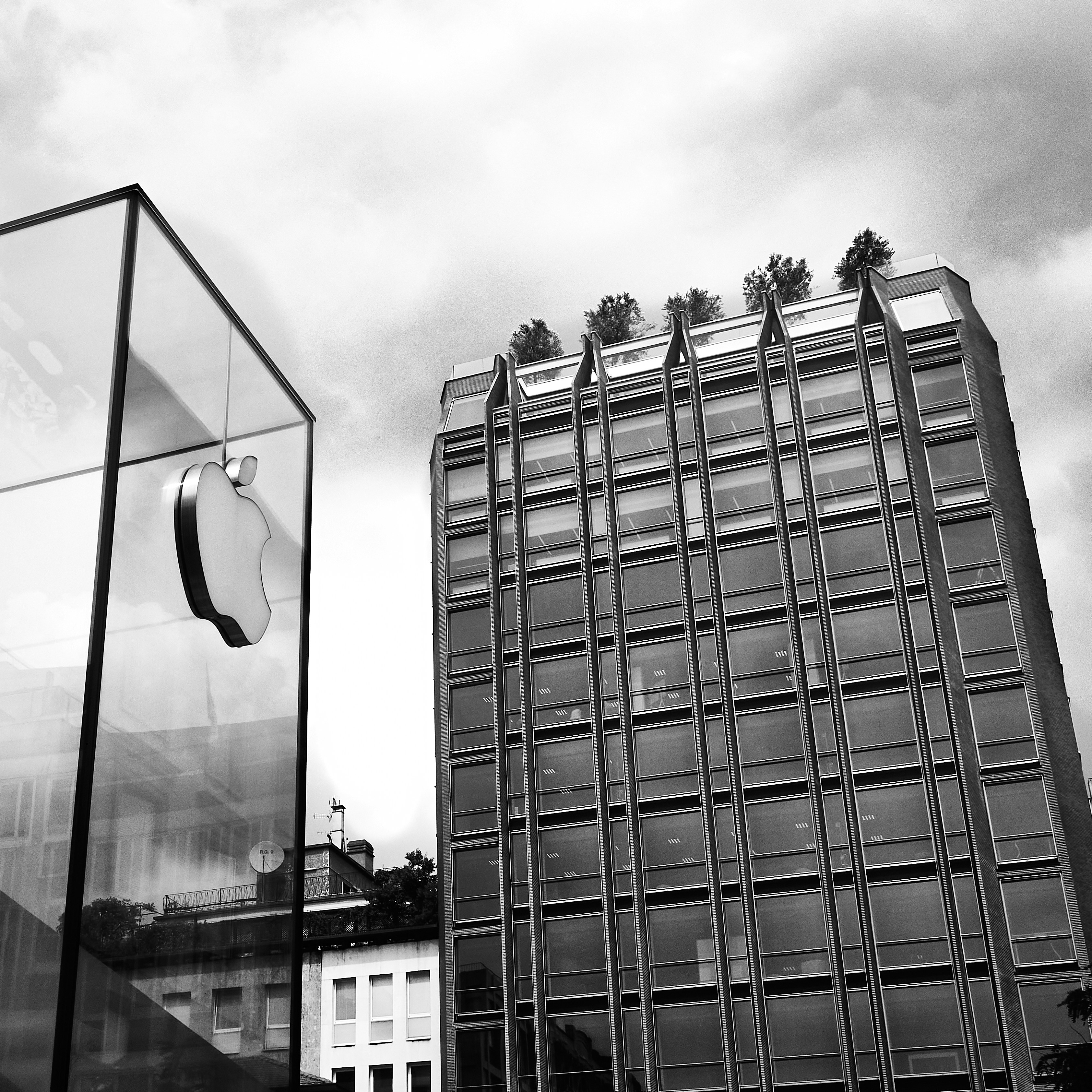 grayscale photo of building during daytime