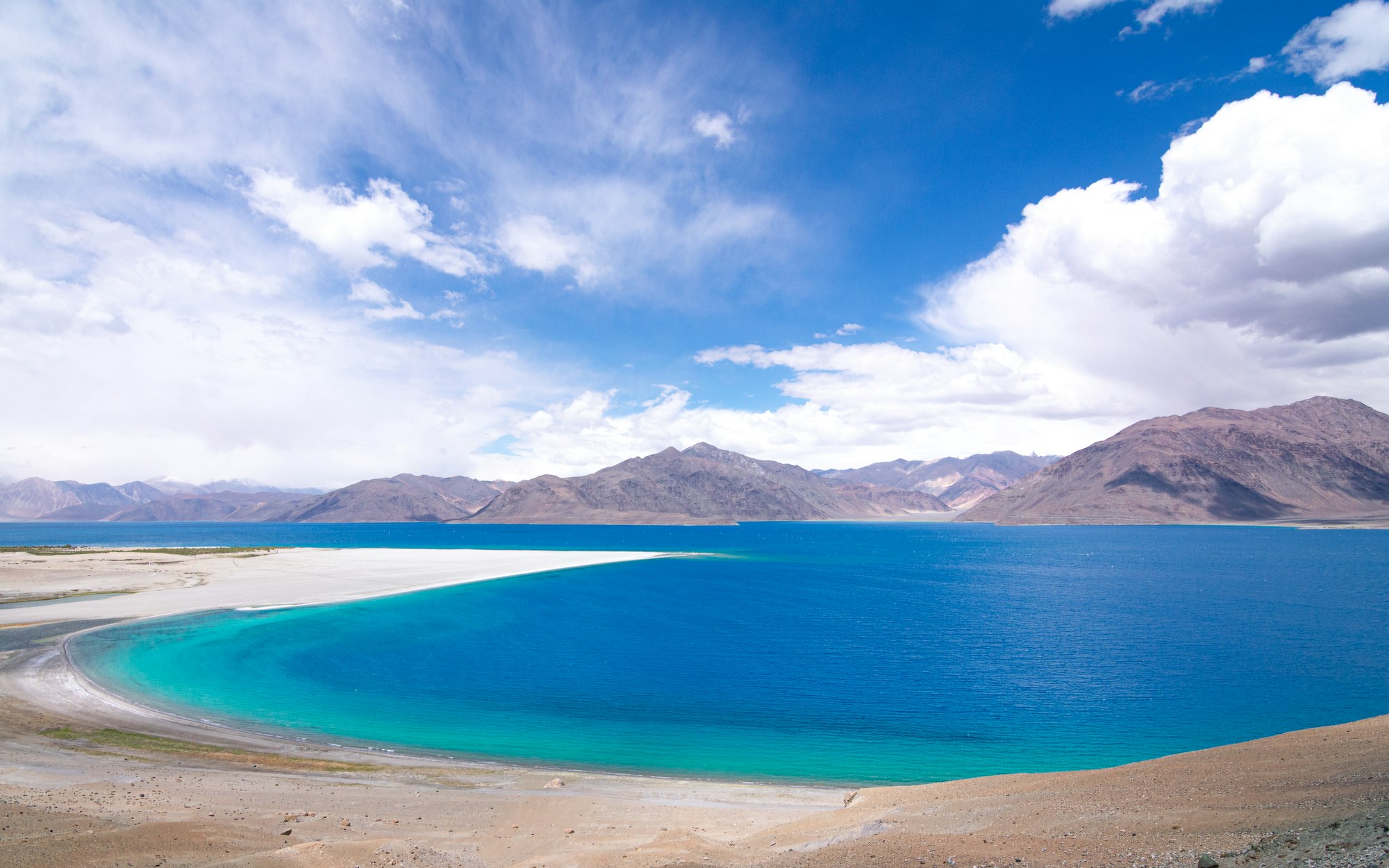 Clear Blue waters of the majestic Pangong Lake