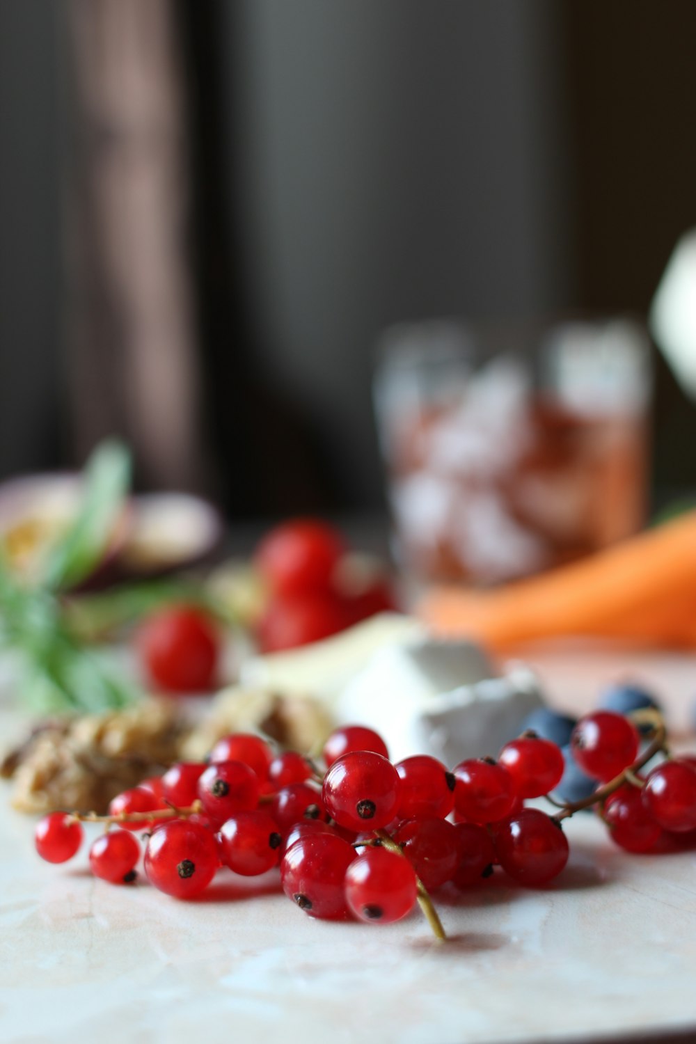 red cherries on white ceramic plate