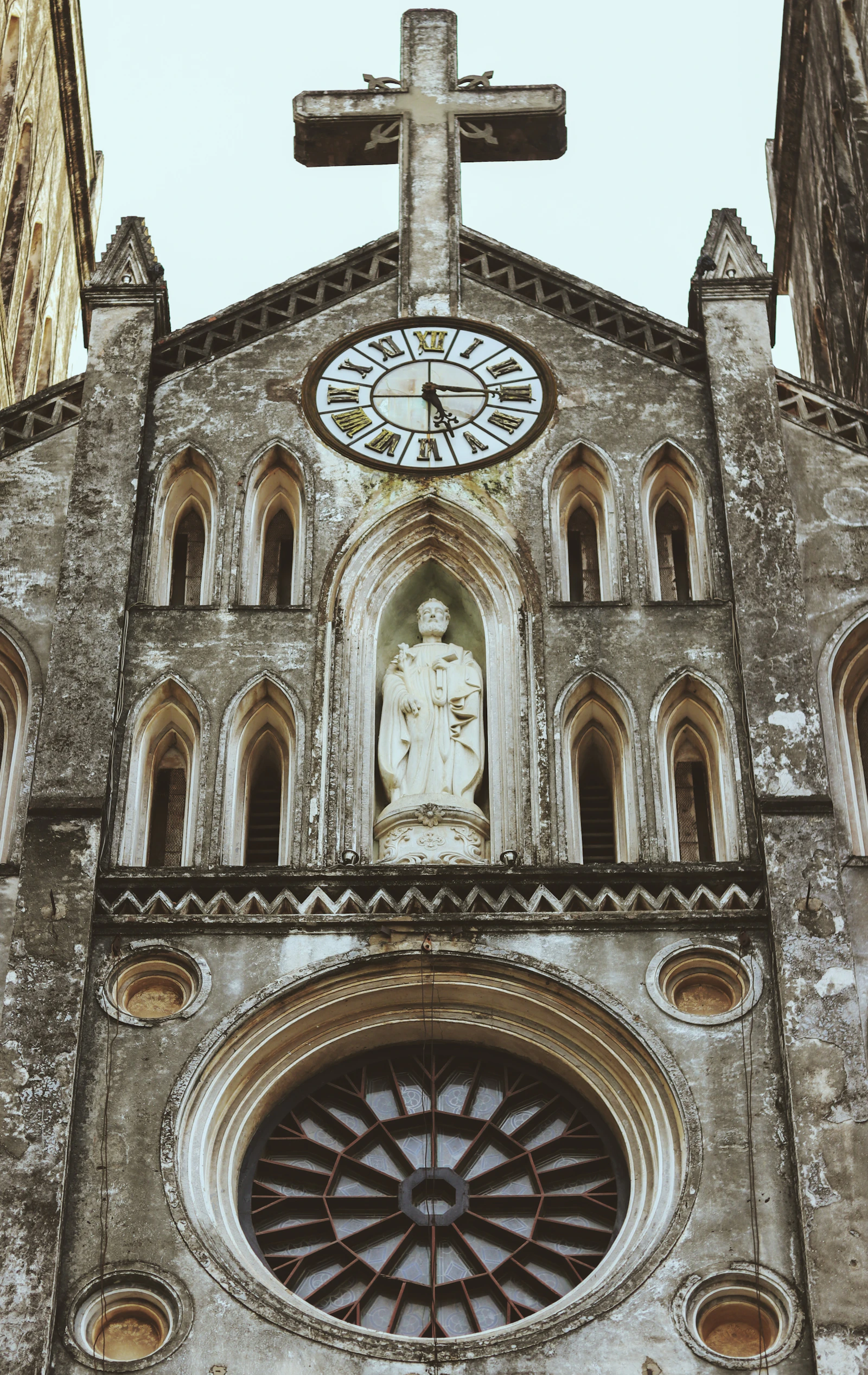St Joseph's Cathedral in Hanoi — neo-Gothic twin towers on Nha Tho Street