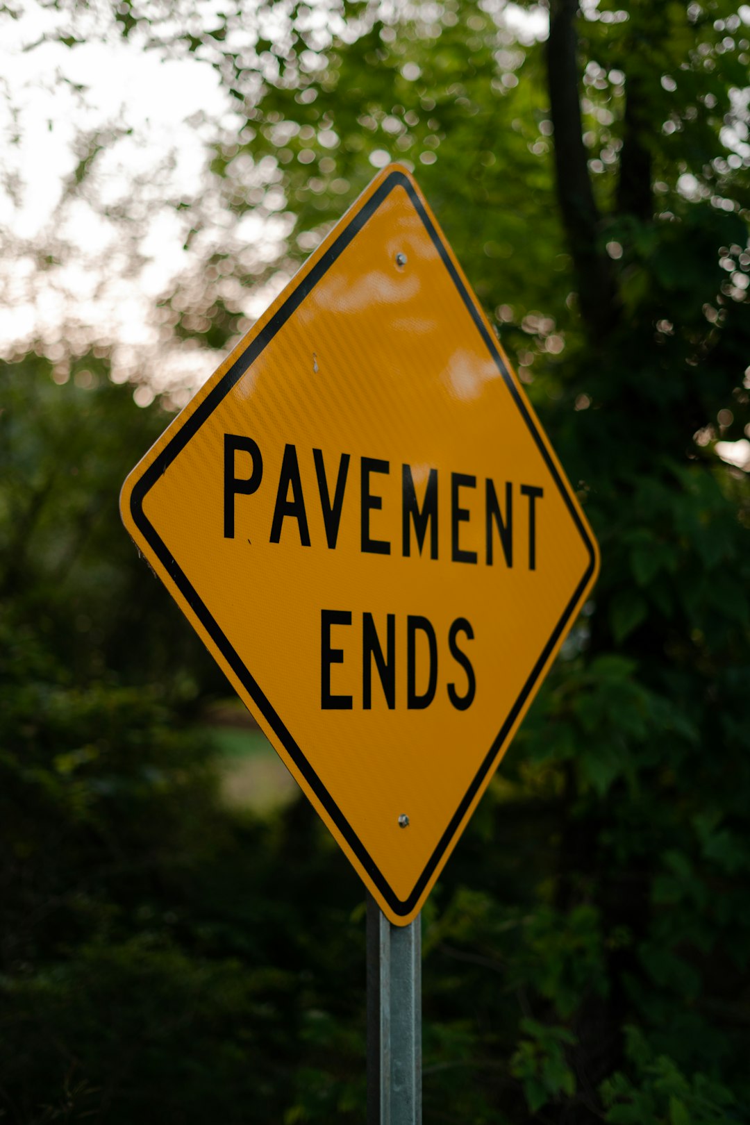 yellow and black road sign