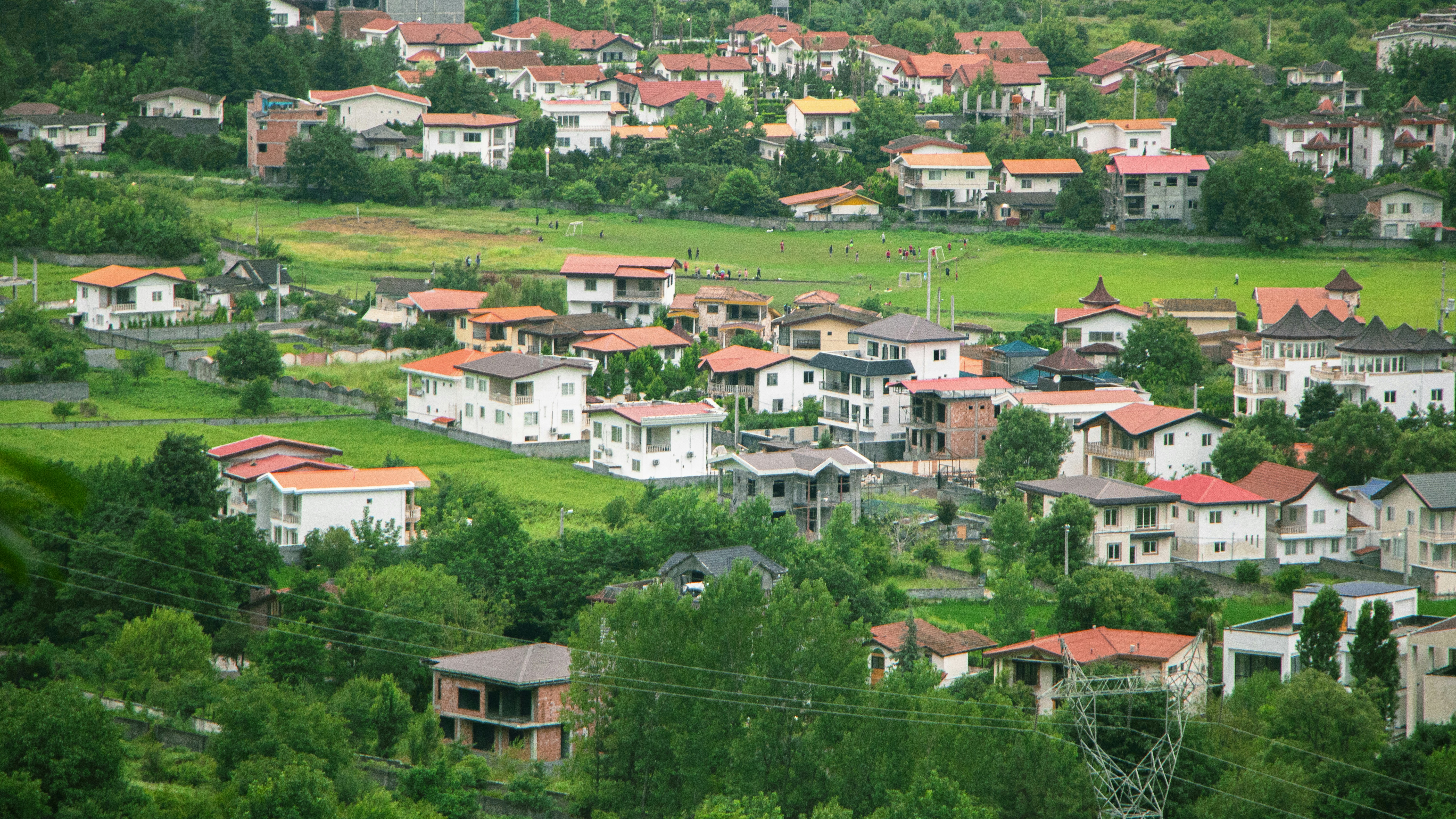 white and brown concrete houses