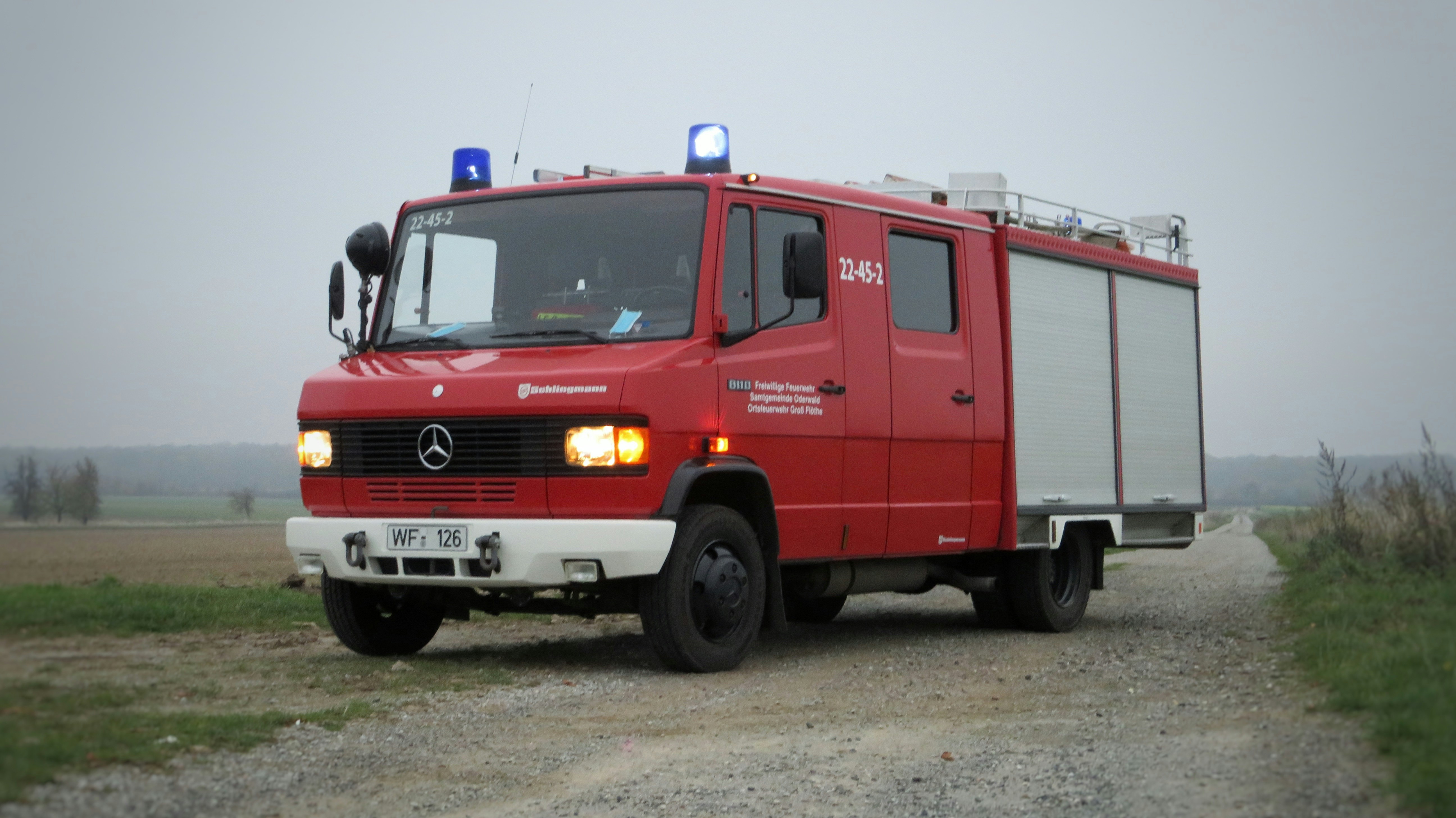 red and white fire truck