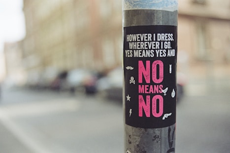 No means no sign by Legally Right | Best Harassment Criminal Law Firm in Delhi