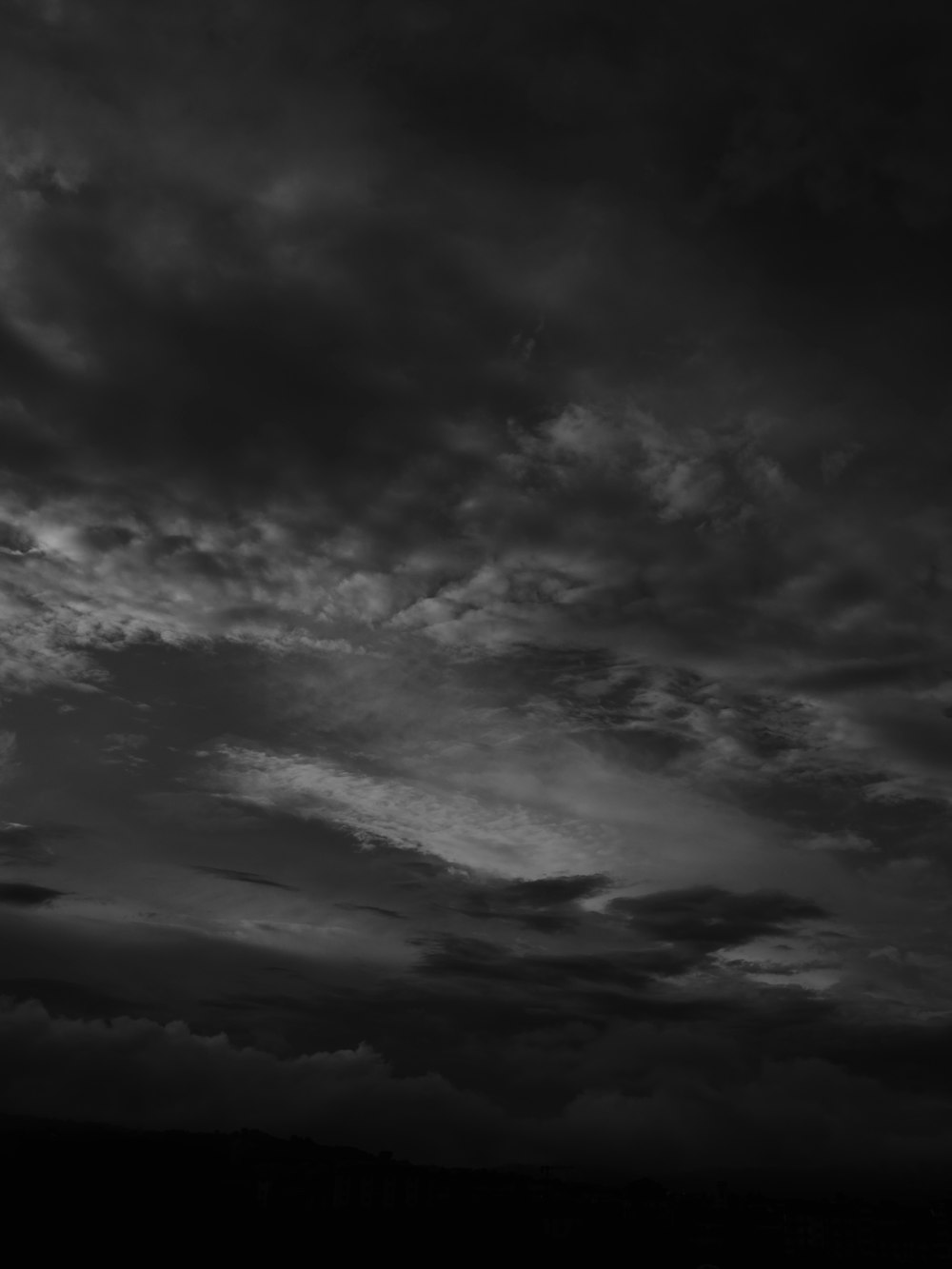 grayscale photo of clouds during daytime