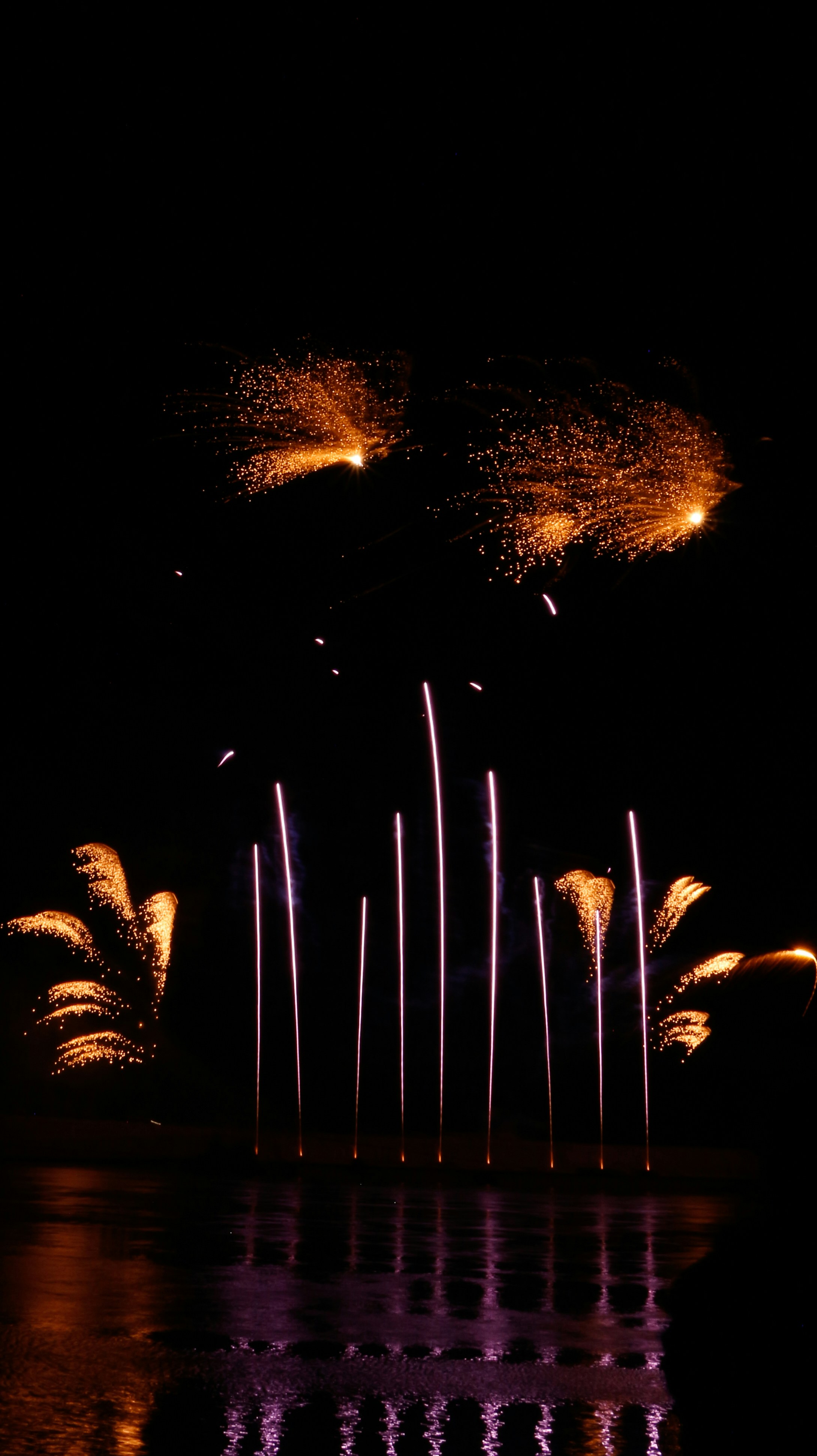 Fireworks star compositions on a table