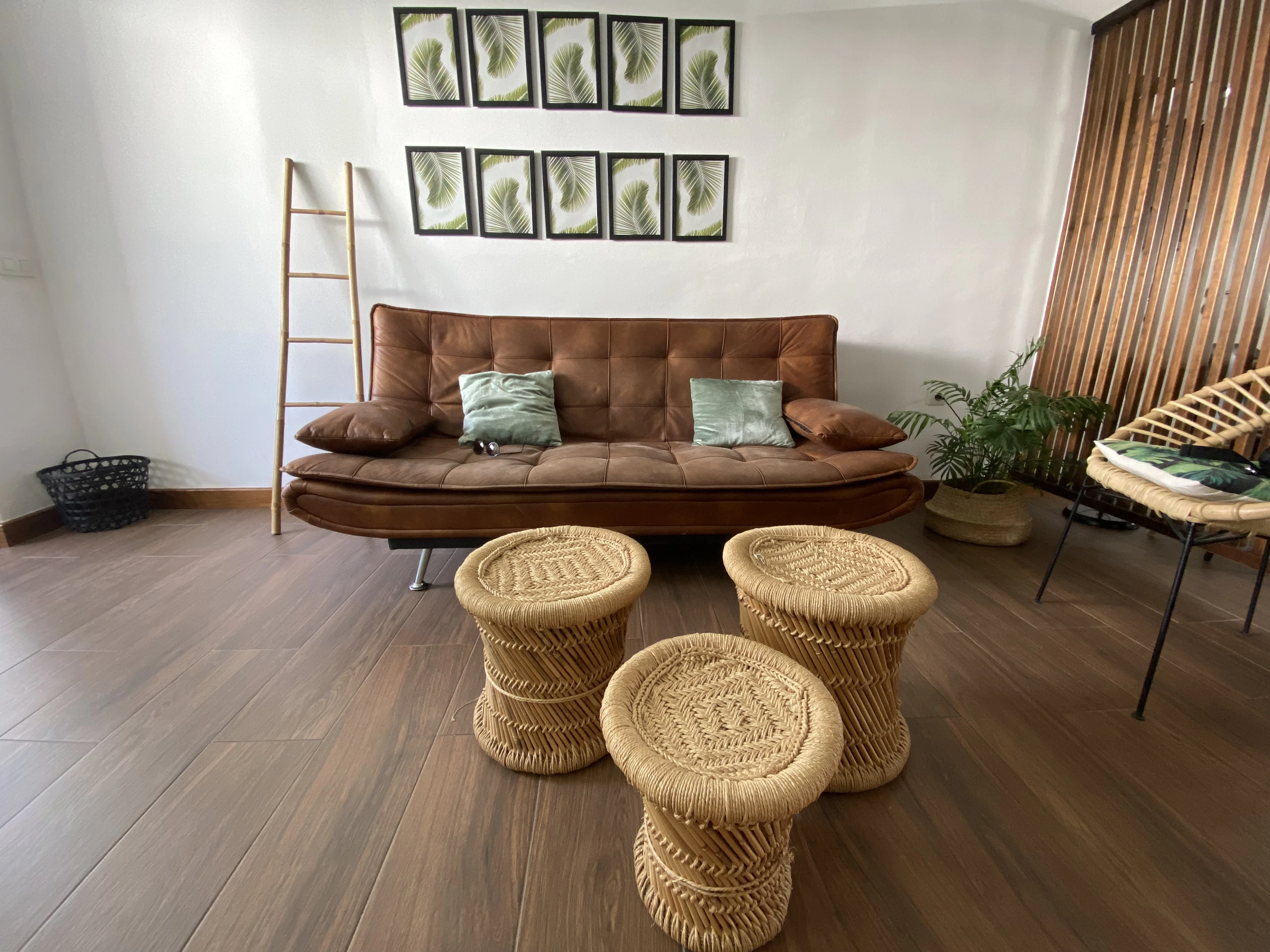 Basket on a wooden floor