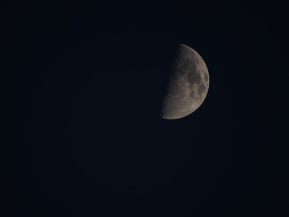 暗い夜空に浮かぶ満月