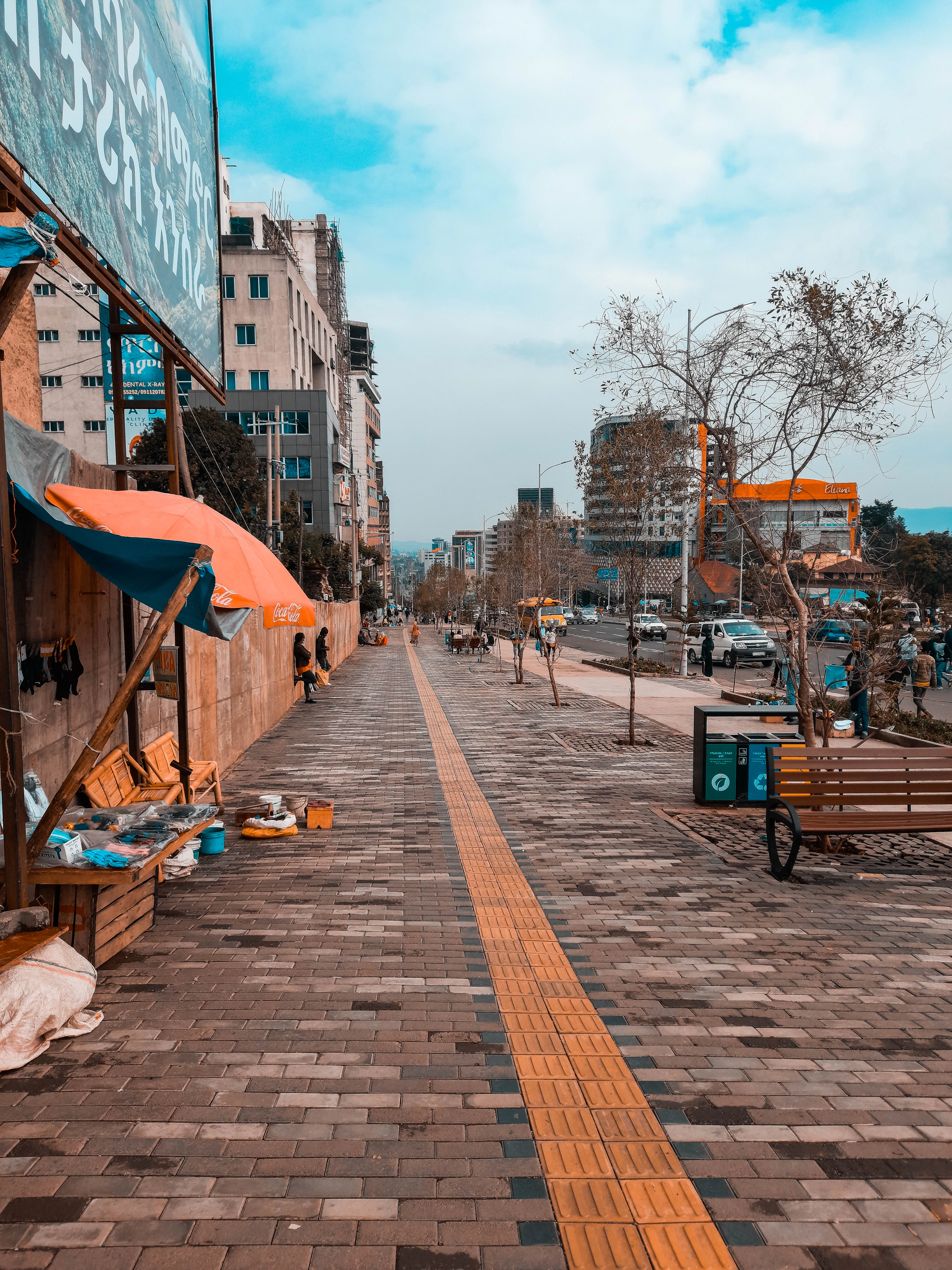 Street and apartment buildings in Addis Ababa