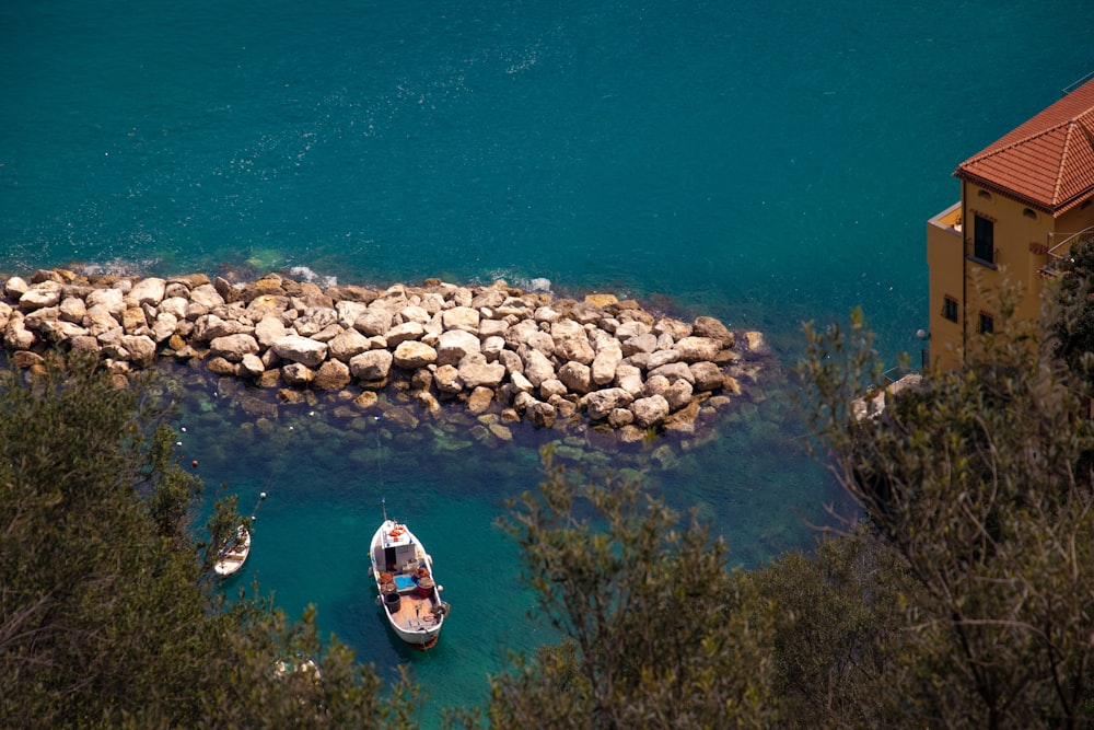 white and red boat on water during daytime