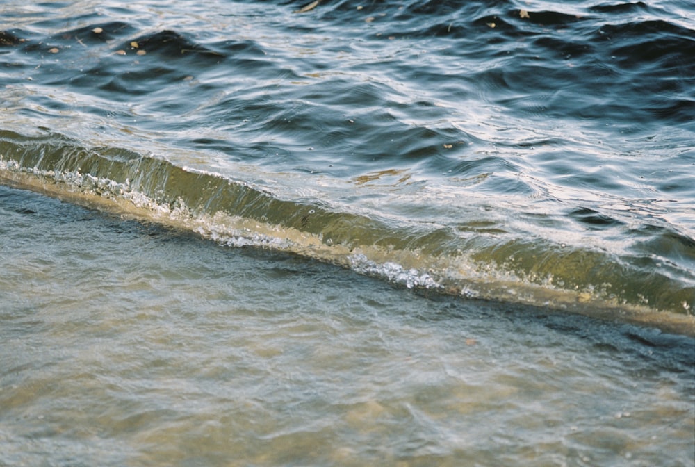 water waves on brown rock