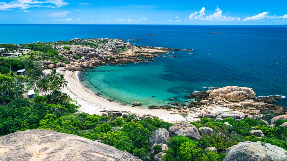 aerial view of beach during daytime