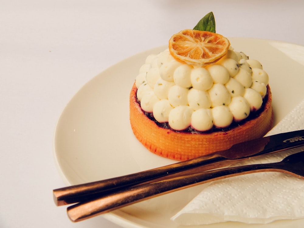 white round food on brown wooden tray