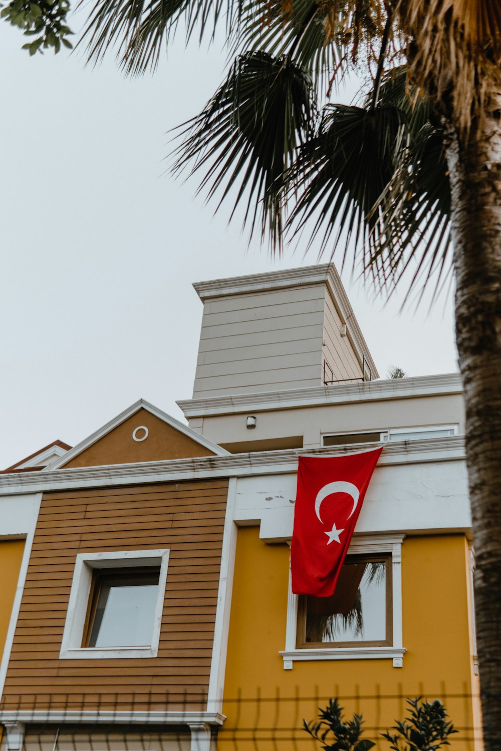 white and brown wooden house