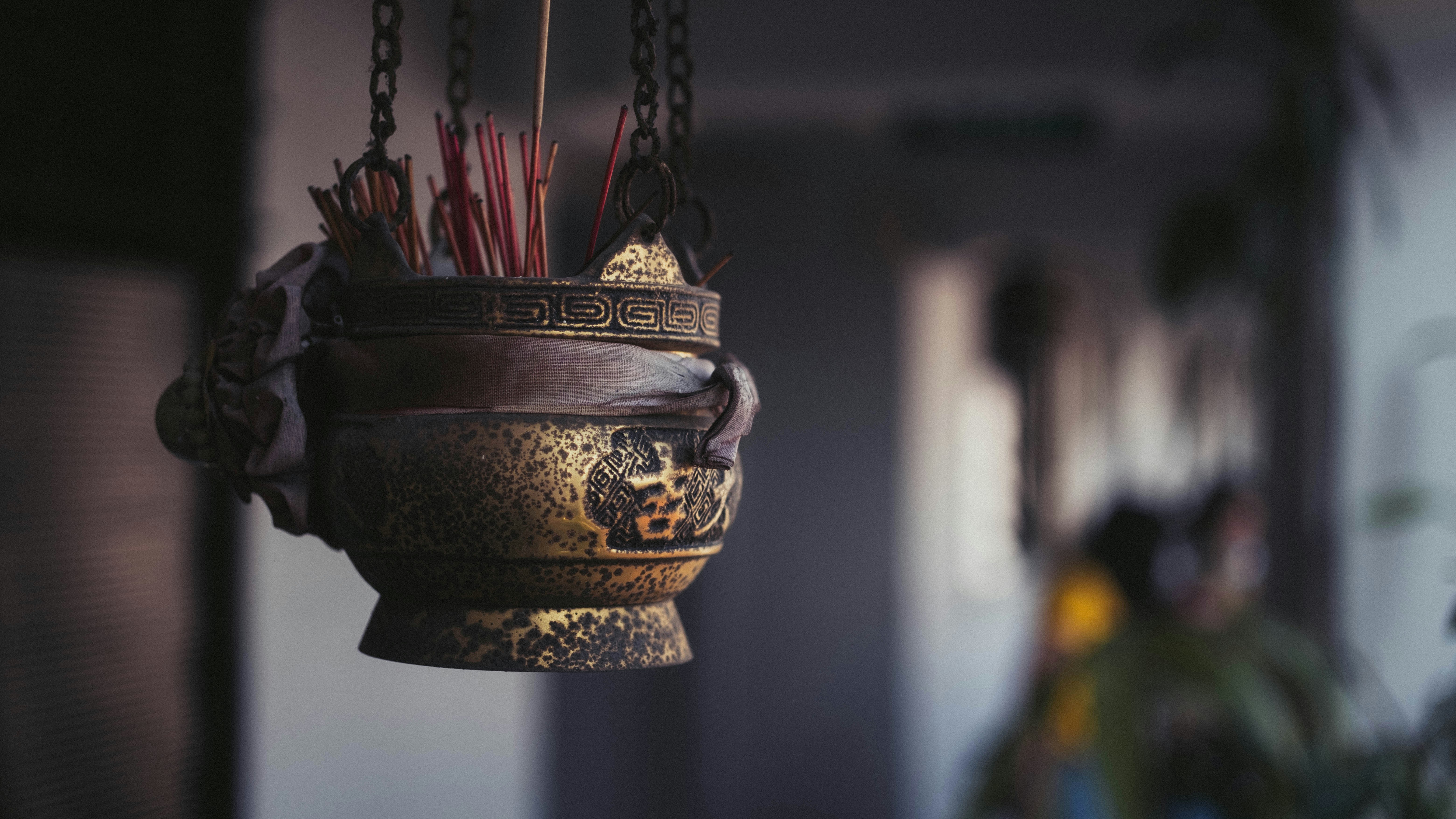 brown and black metal container