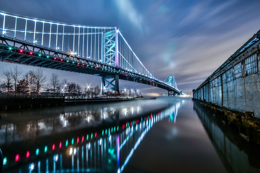 bridge over water under cloudy sky during daytime