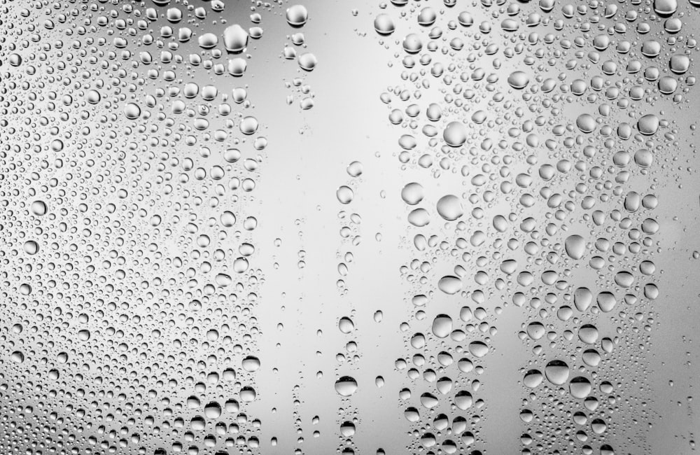 water droplets on glass panel