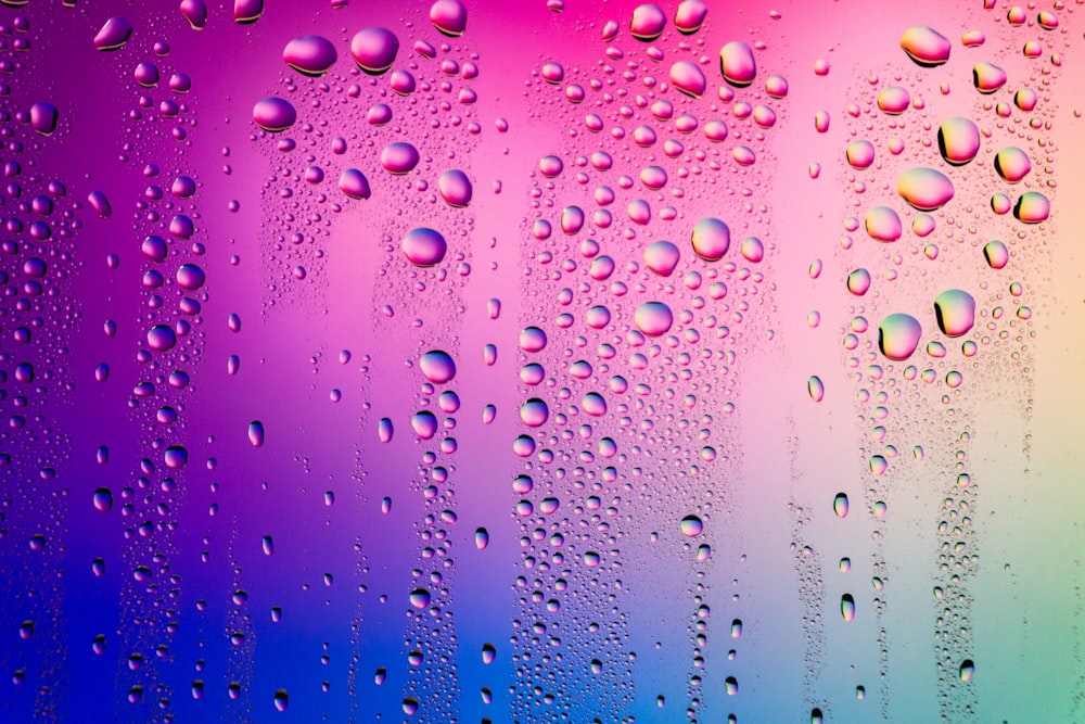 water droplets on glass window