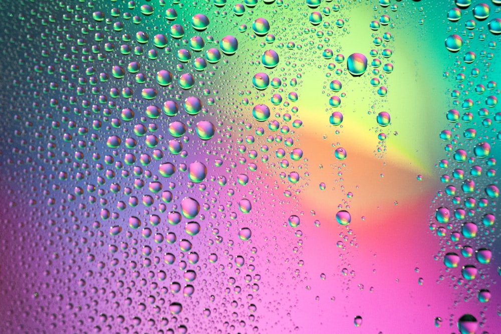 water droplets on glass panel