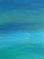 Close-up of calming turquoise and beige textures blending softly, symbolizing emotional regulation.