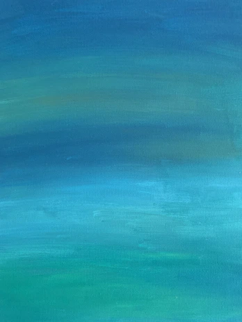 Soft, calming waves with light blue gradients and subtle glowing effects, evoking a peaceful healing atmosphere.