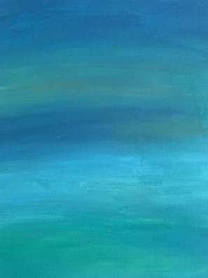 Close-up of calming turquoise and beige textures blending softly, symbolizing emotional regulation.