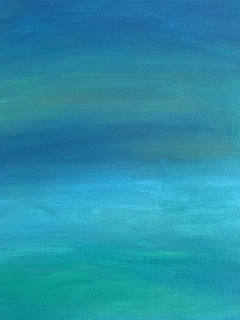 Calm blue and green tones depicting Taurus symbol for April-May