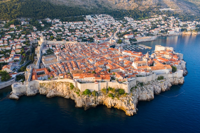 Vista aérea de Dubrovnik