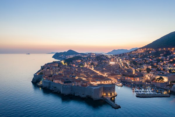 Aerial view of city near body of water during daytime — Dubrovnik, Croatia