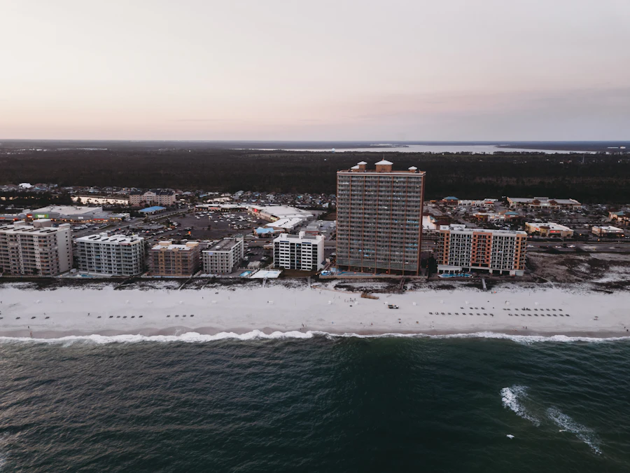 Orange Beach condo skyline along the Gulf