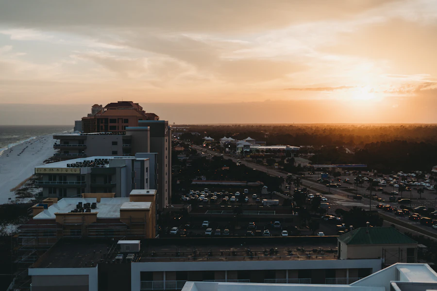 Orange Beach, Alabama skyline at sunset