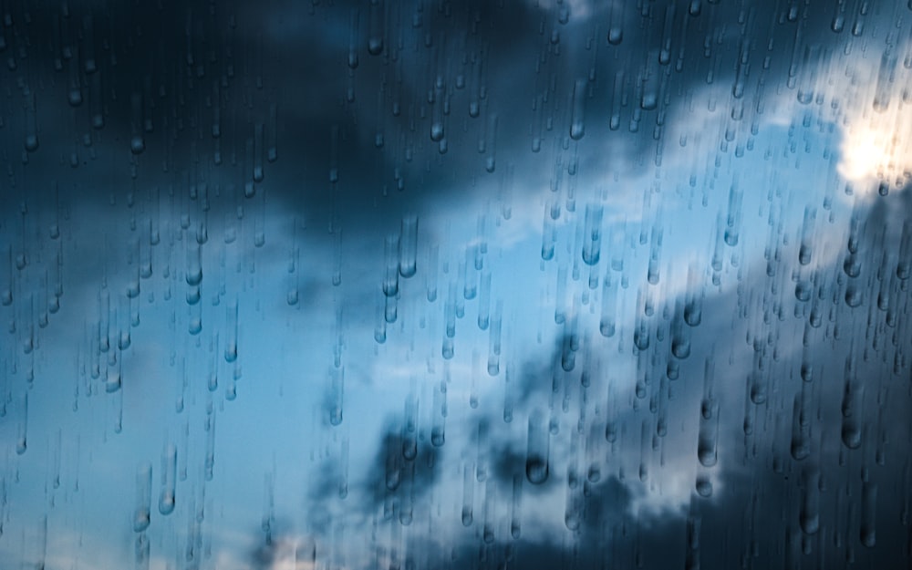 water droplets on glass window