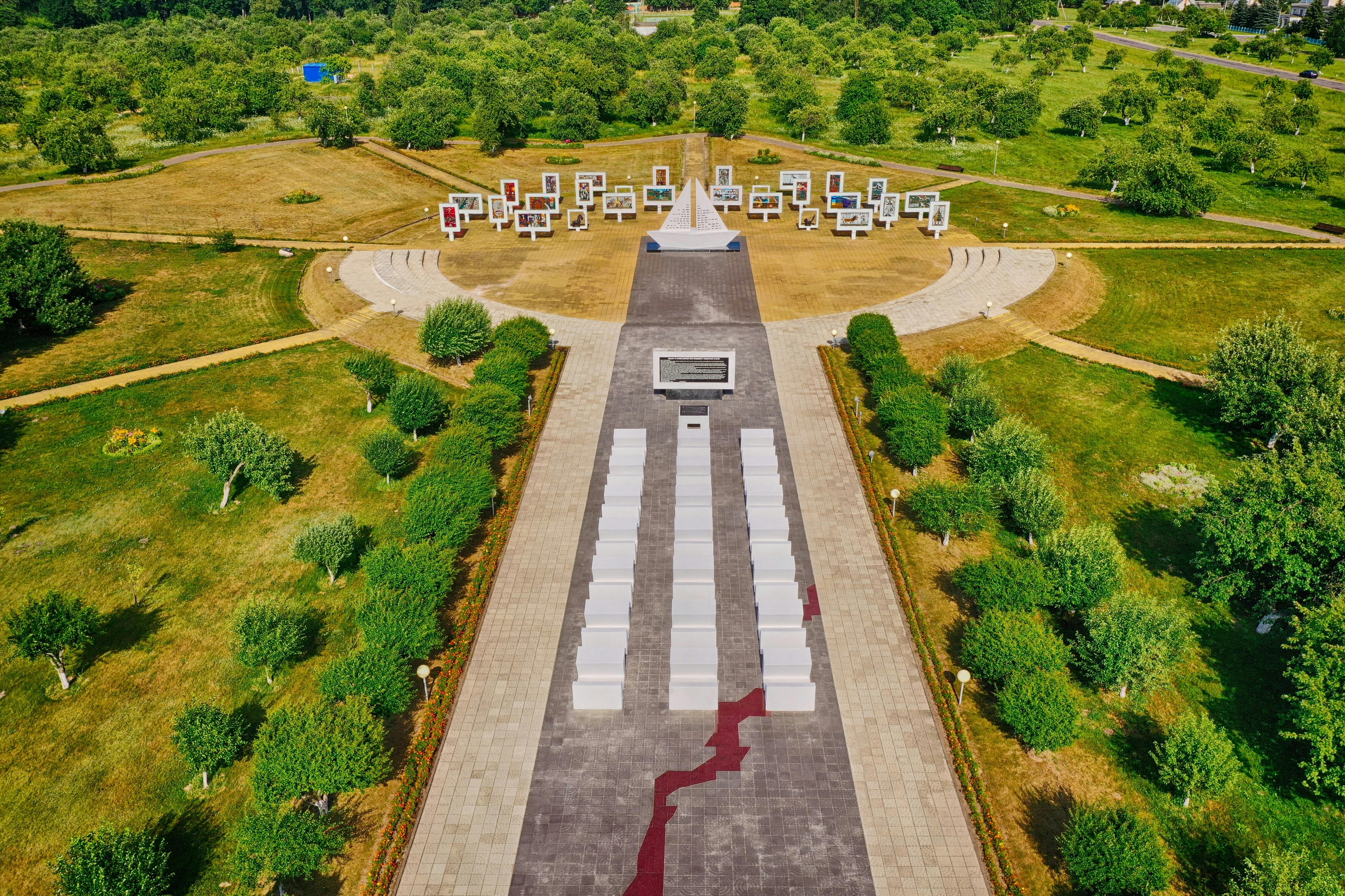 red and white flag on gray concrete road
