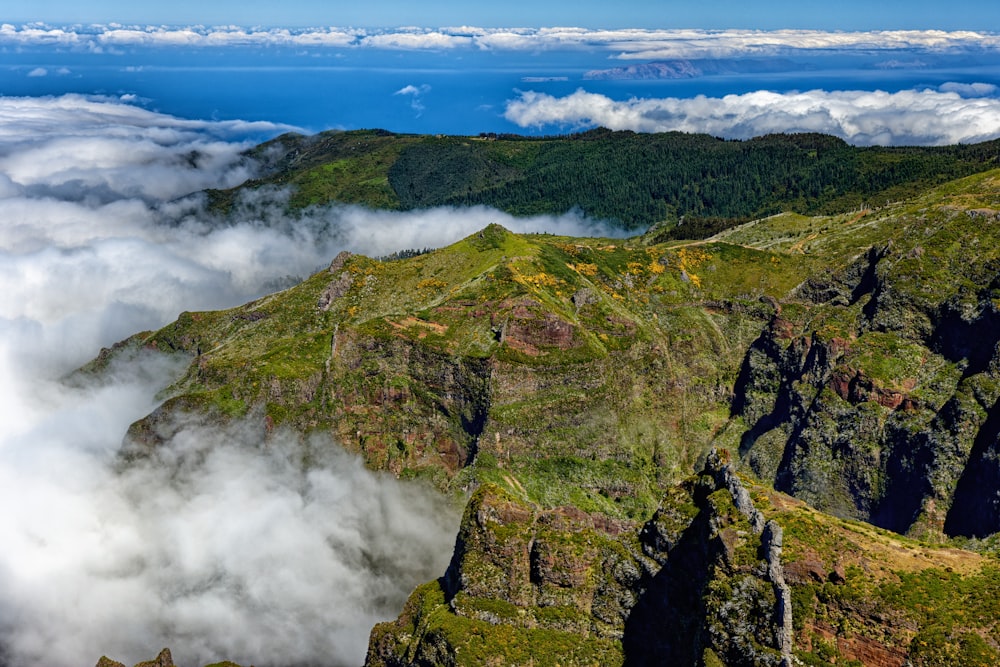 green and brown mountain under white clouds during daytime