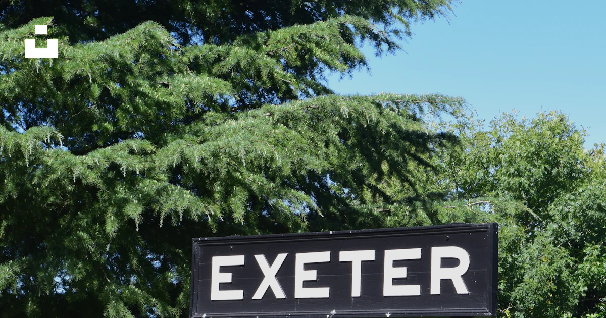 Exter Sign A sign that says exter in front of some trees photo – Free Exeter nsw ...