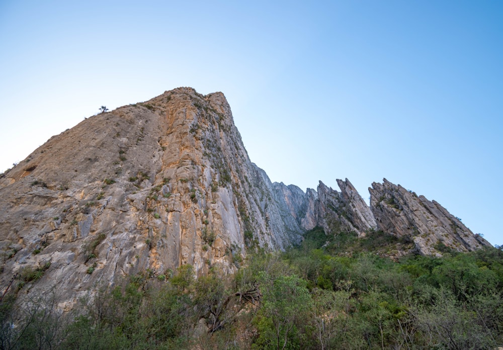 brown rocky mountain under blue sky during daytime