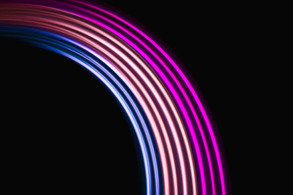 purple and blue round light