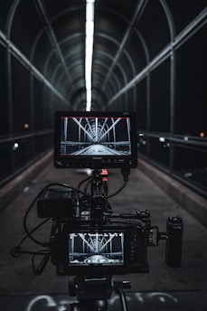 black and gray digital camera