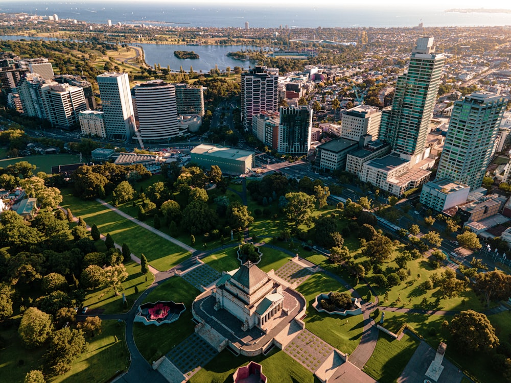 aerial view of city buildings during daytime