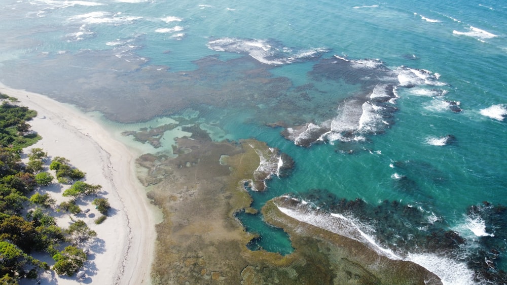 aerial view of an island