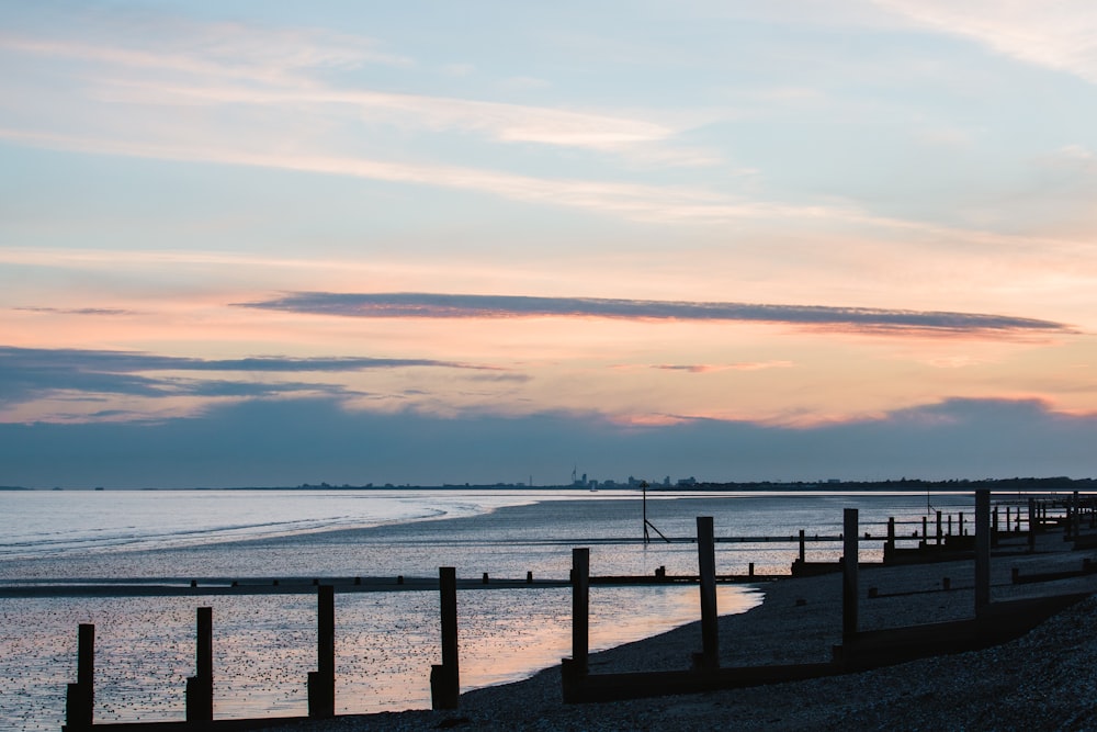 brown wooden dock on sea during daytime