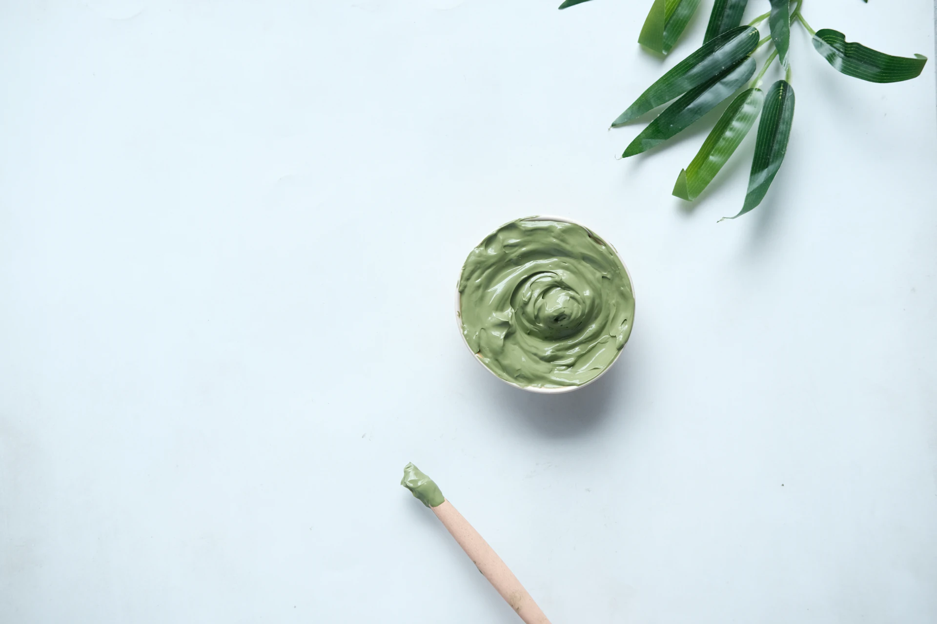 Green clay face mask