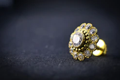 gold and diamond studded ring