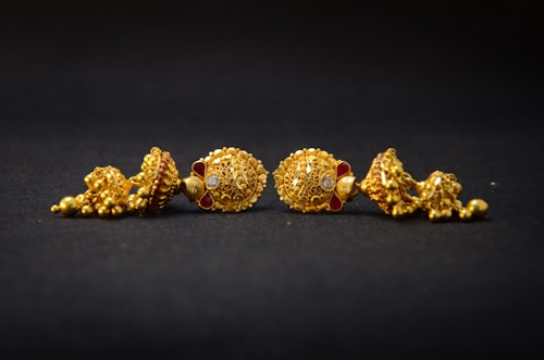 Gold Stone Bangle Set