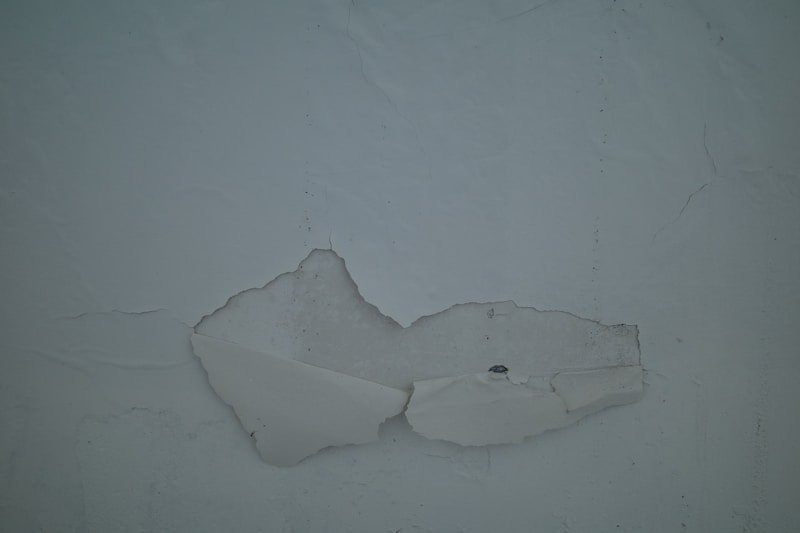 Freshly repaired and repainted smooth wall surface