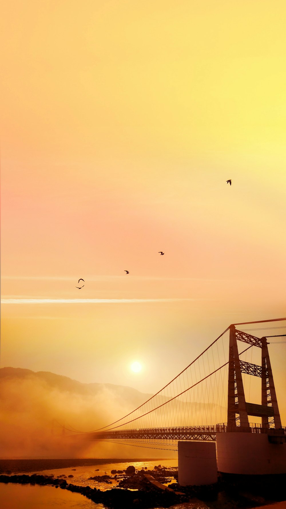 golden gate bridge during sunset