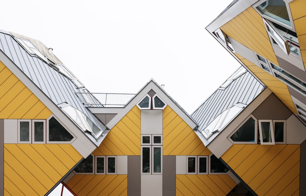 yellow and white painted house