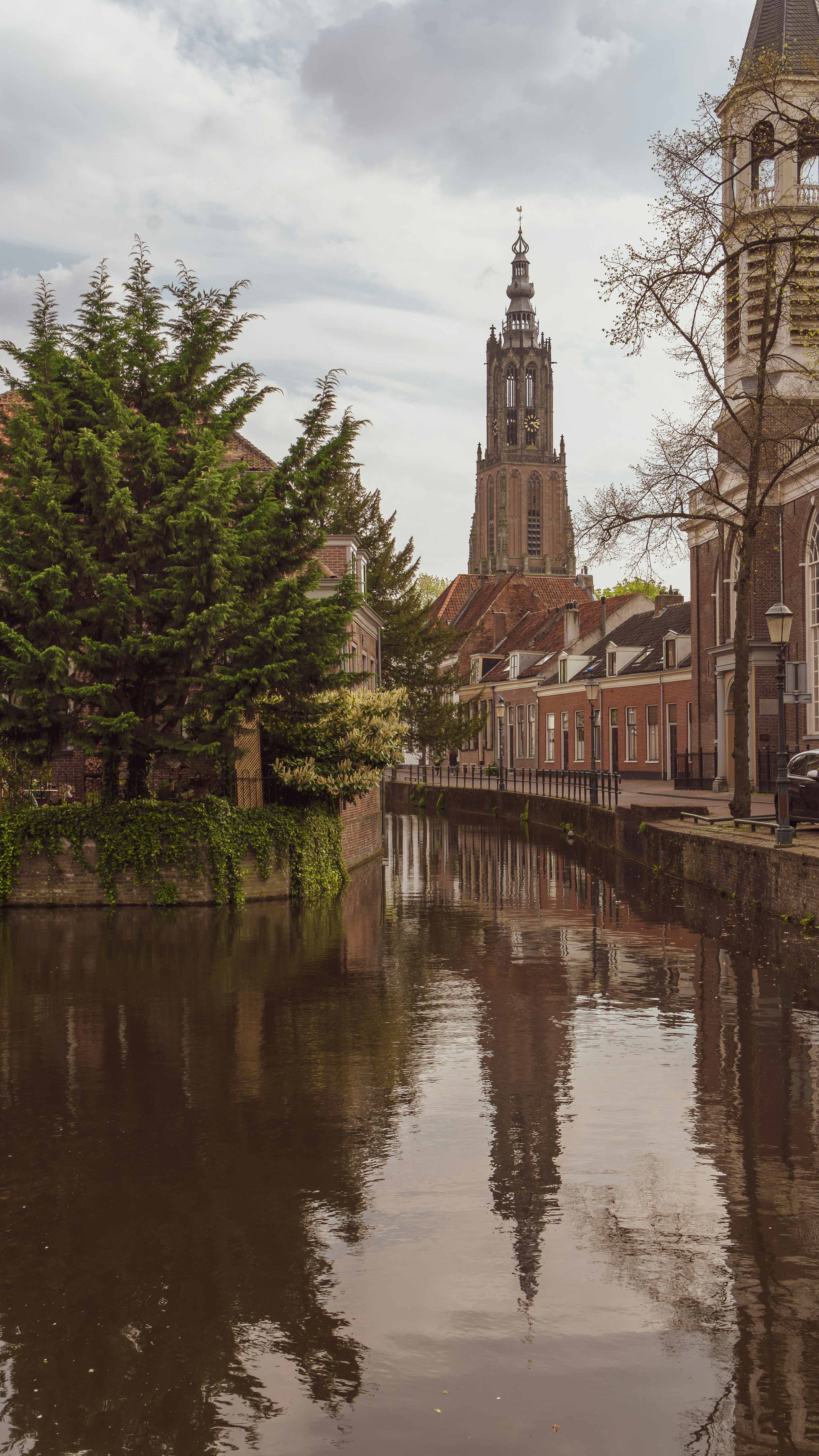 Amersfoort's iconic Our Lady Tower rising above the medieval city